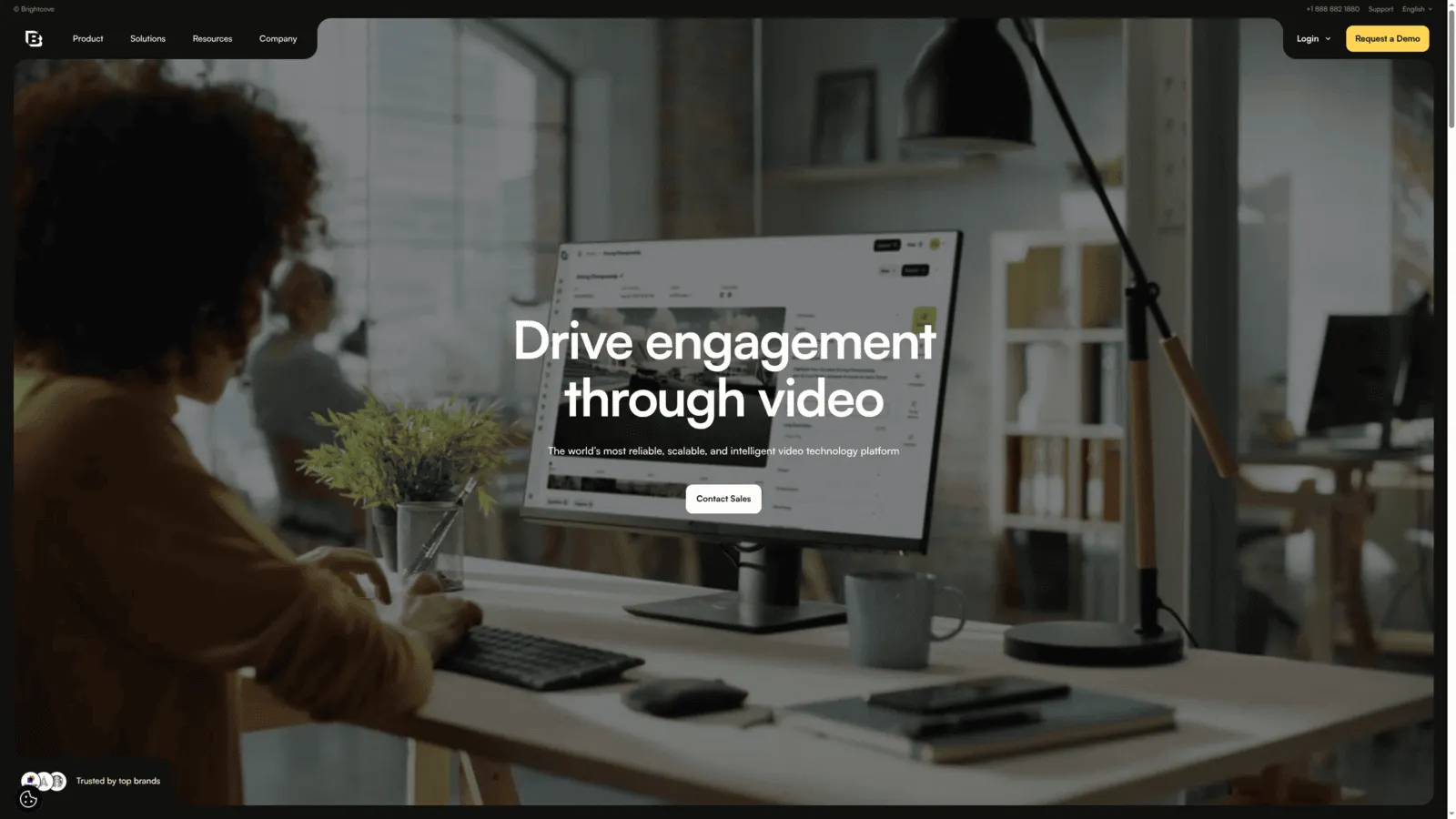 Brightcove homepage