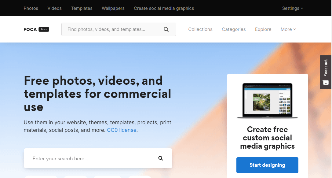 Focastock, free videos and templates for commercial use