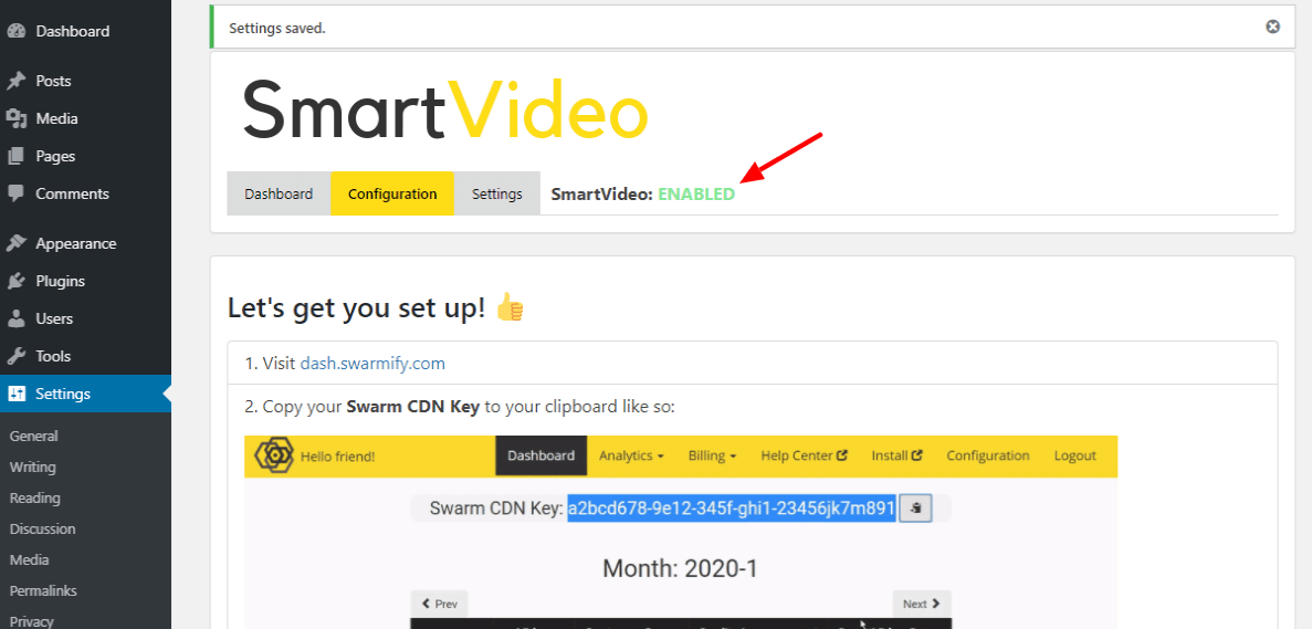 SmartVideo is enabled