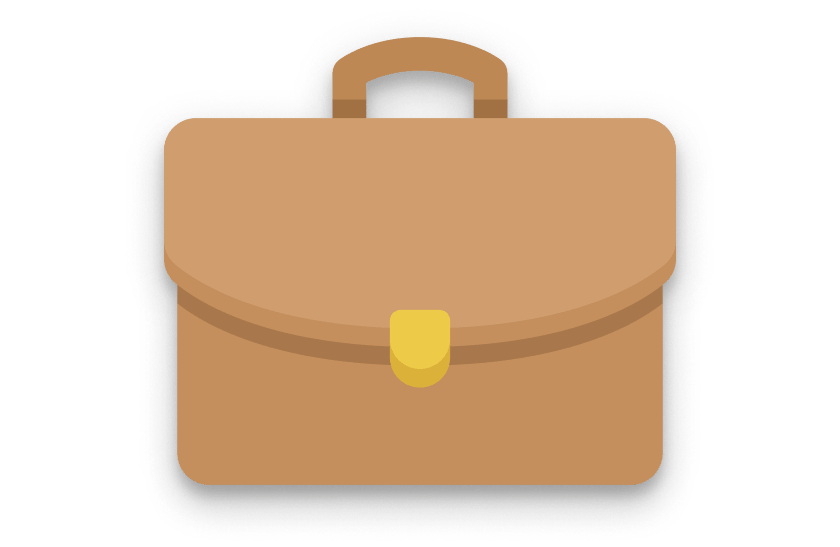 Portfolio represented by a briefcase