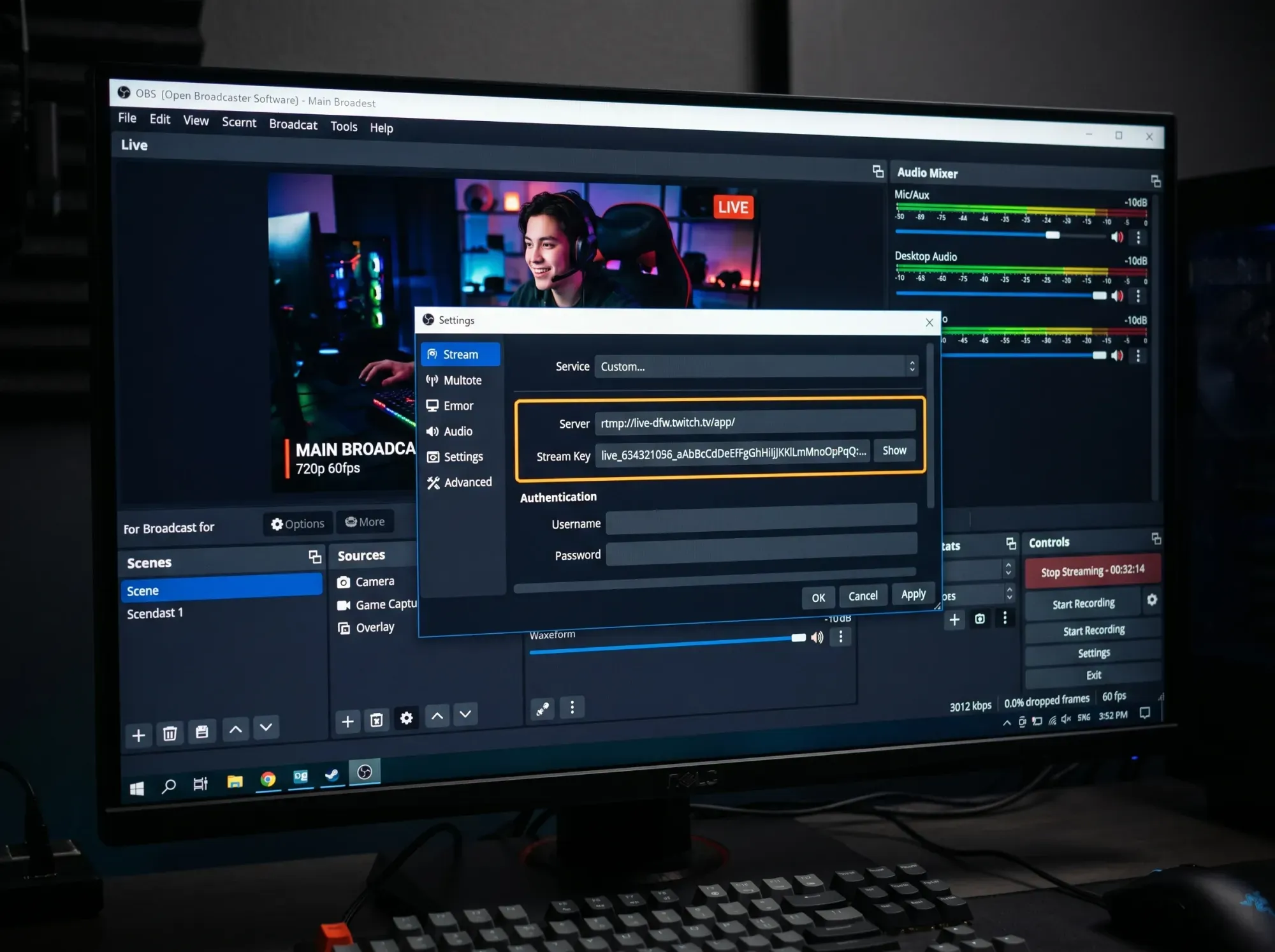 Server room with networking cables illustrating the persistent connections used in RTMP streaming