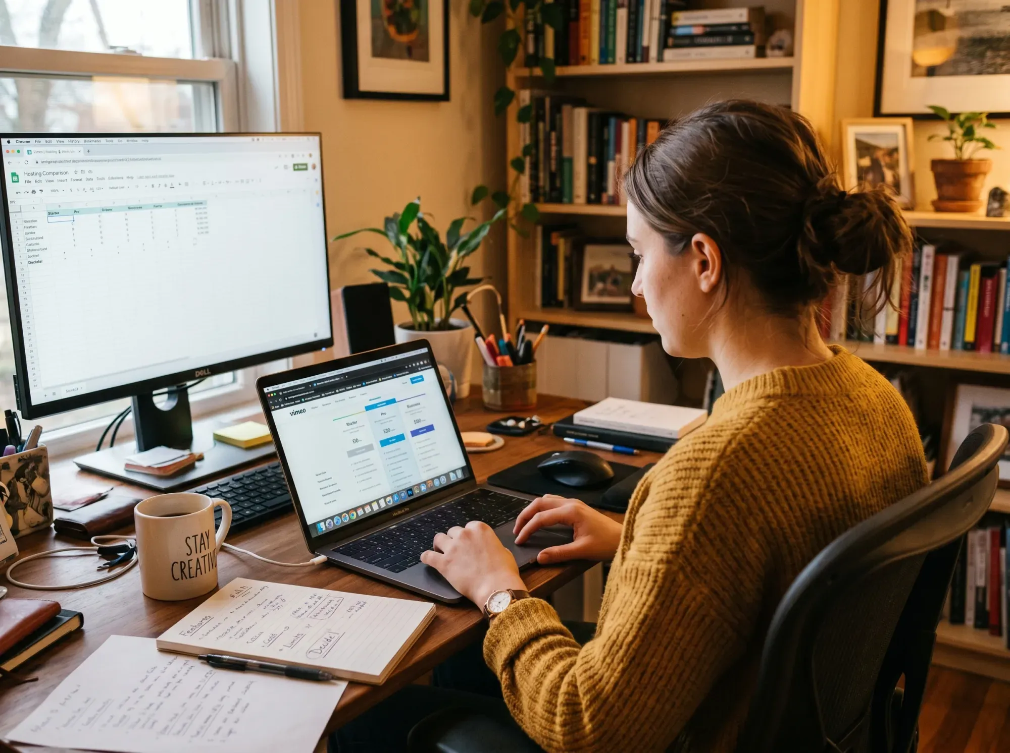 Minimalist professional workspace with laptop and technology
