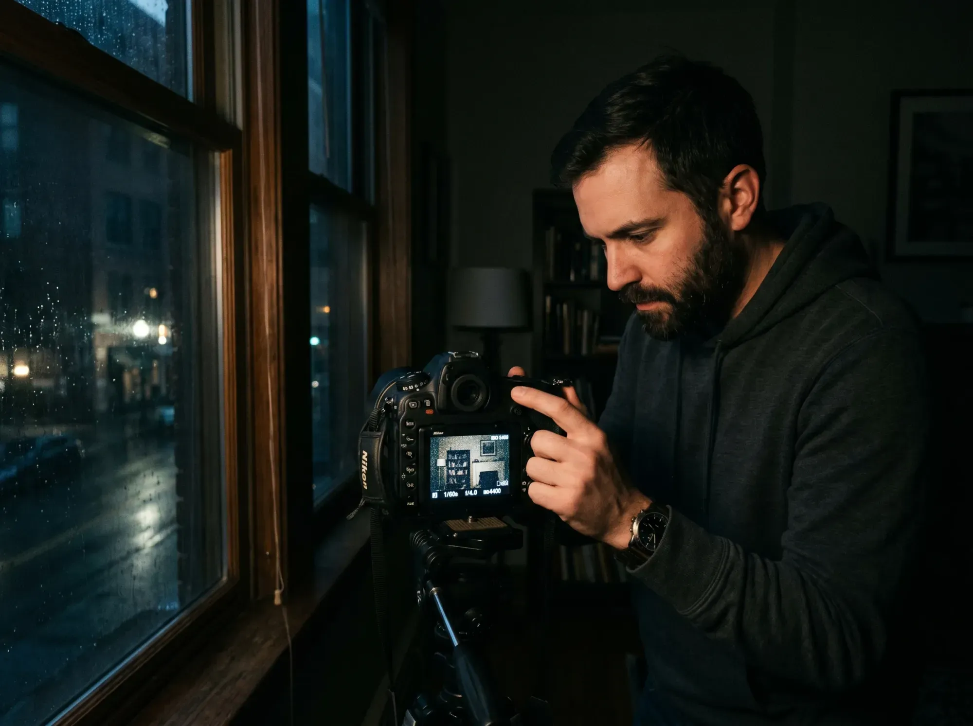 Camera settings dial showing ISO options