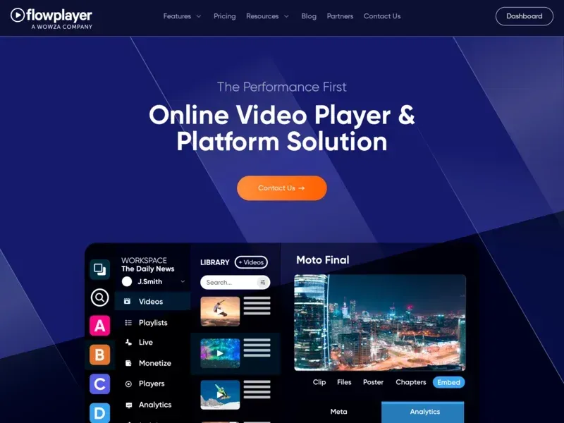 Flowplayer homepage