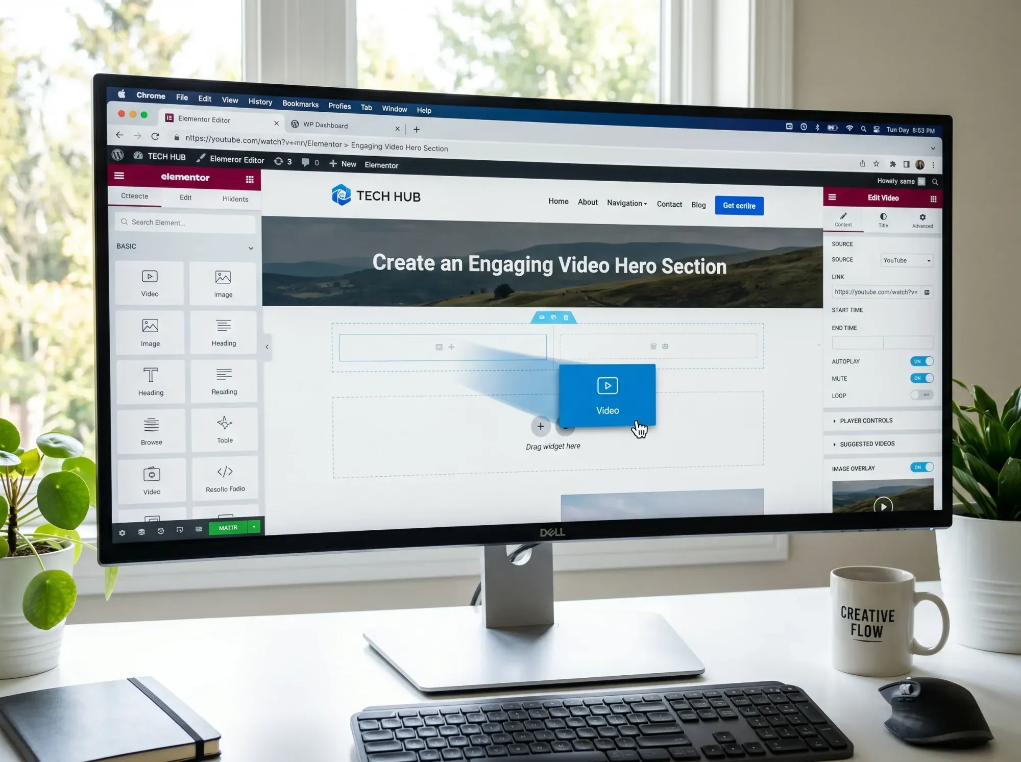 Web developer working with WordPress page builders