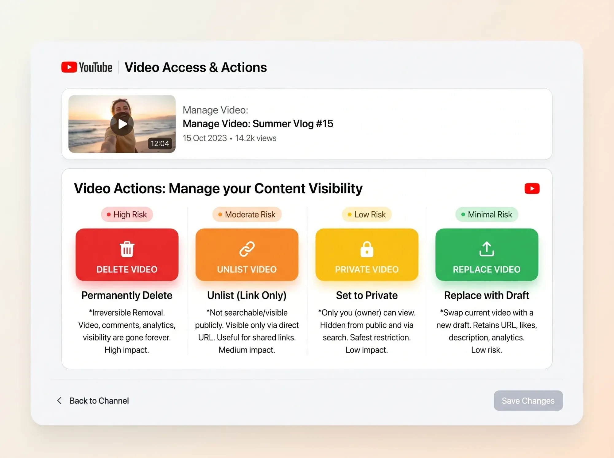 Overhead shot of a person holding a smartphone with the YouTube app open