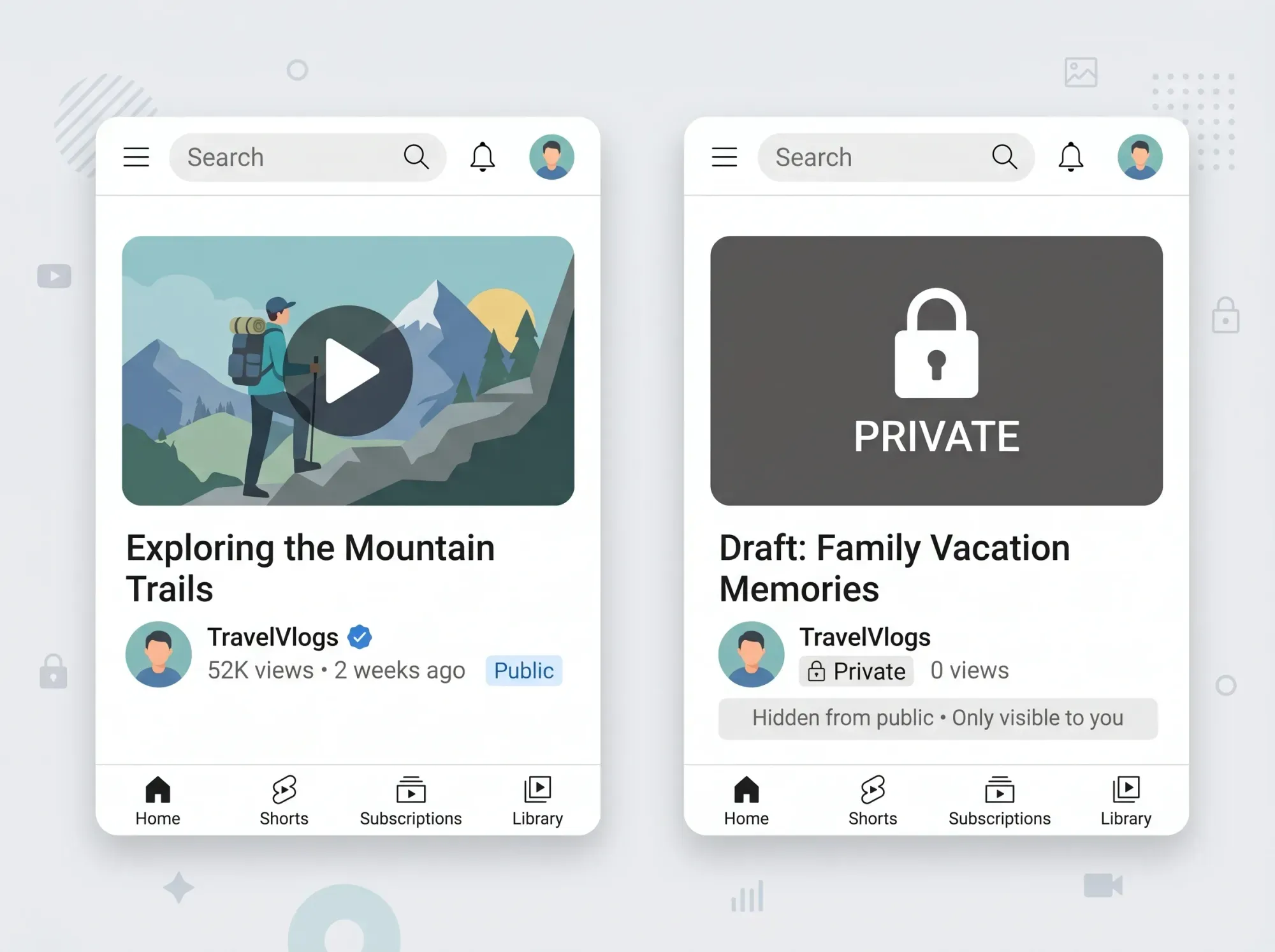 Creator reviewing YouTube videos on a smartphone in front of a laptop