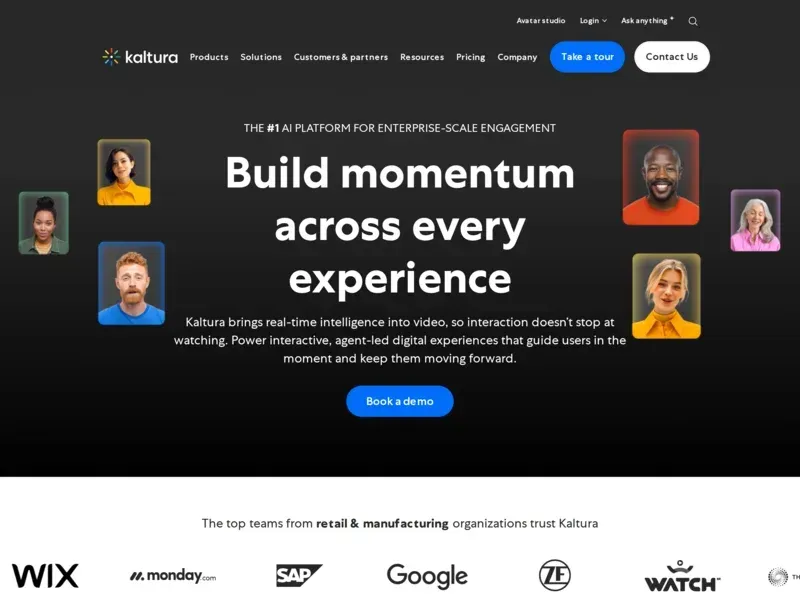 Kaltura homepage