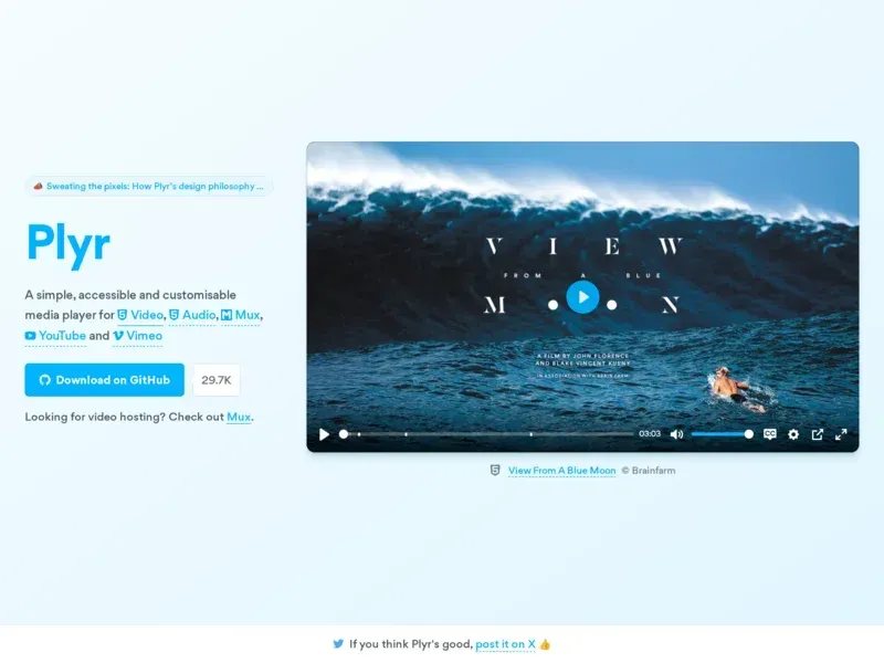 Plyr homepage