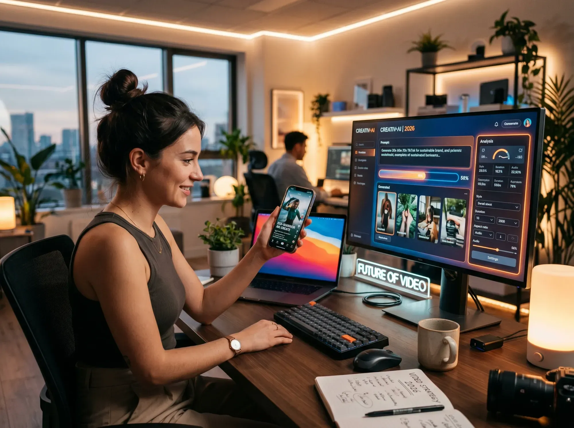 person holding an iPhone running the TikTok app