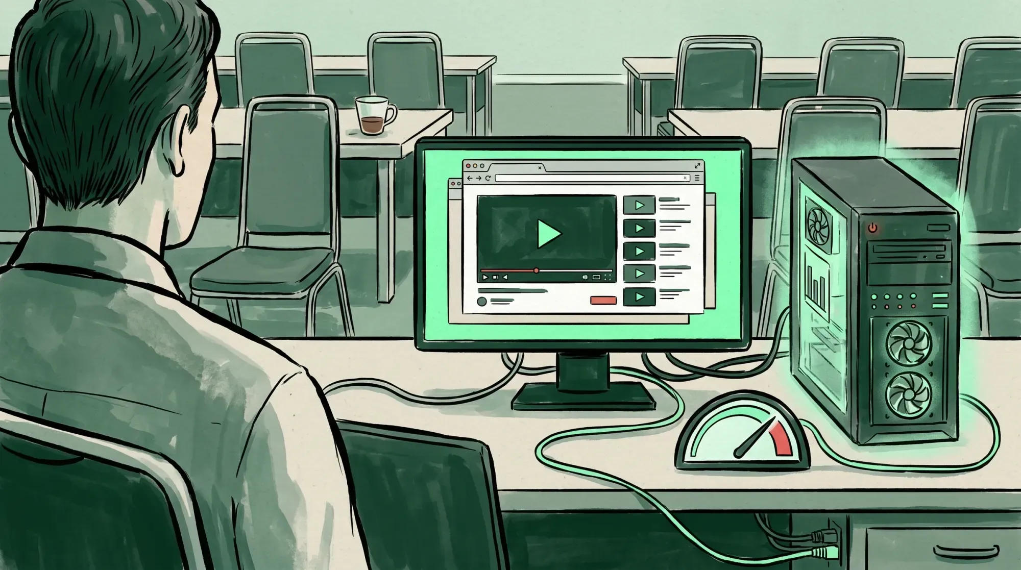 Marketing dashboard showing website video performance metrics