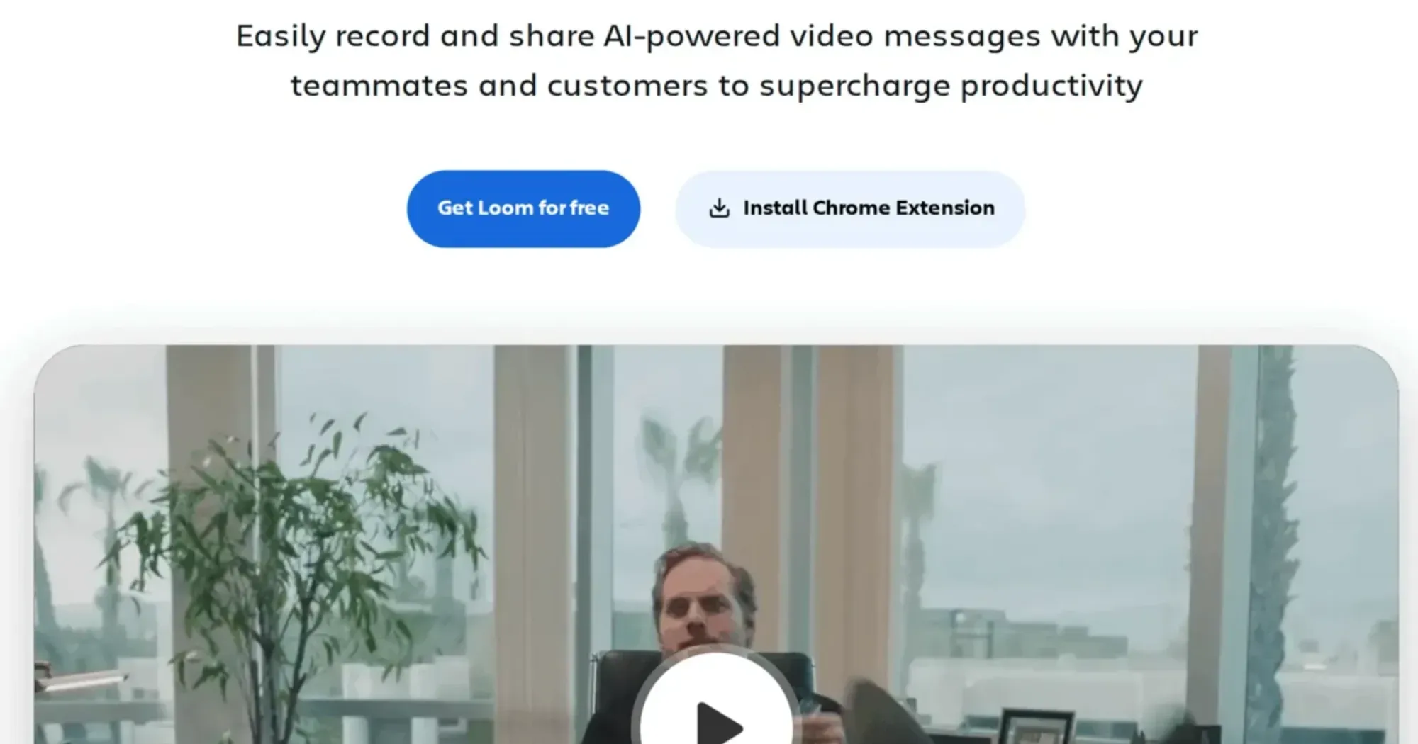 Loom screen recording homepage