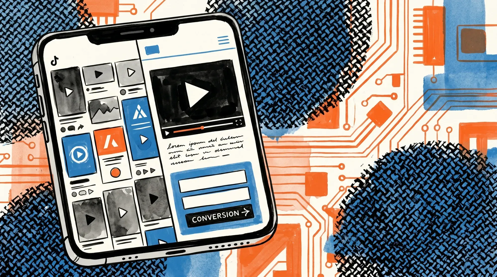 Social media app icons on a smartphone screen