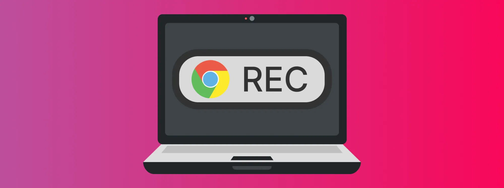 Chrome recording on a laptop