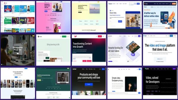 Grid comparison of 15 Vimeo alternative video hosting platforms