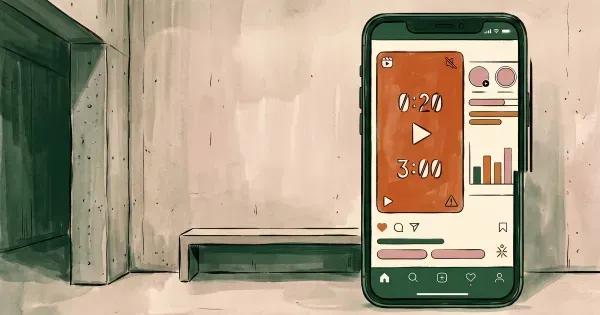 A phone recording setup on a tripod indicating Instagram video creation